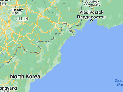 Map showing location of Ch’ŏngjin (41.79556, 129.77583)