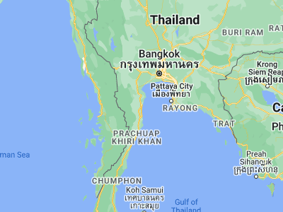 Map showing location of Cha-am (12.8, 99.96667)
