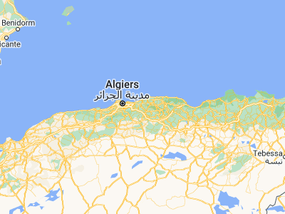 Map showing location of Chabet el Ameur (36.63709, 3.69474)