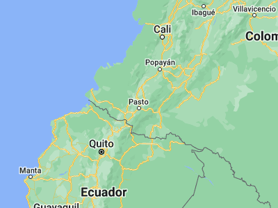 Map showing location of Chachagüí (1.35943, -77.28367)