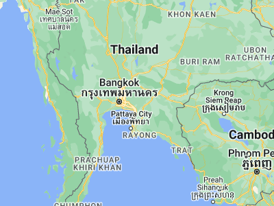 Map showing location of Chachoengsao (13.6882, 101.07156)