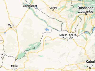 Map showing location of Chahār Bāgh (37.00108, 65.22392)