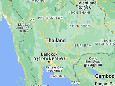 Map showing location of Chai Badan (15.2, 101.13333)