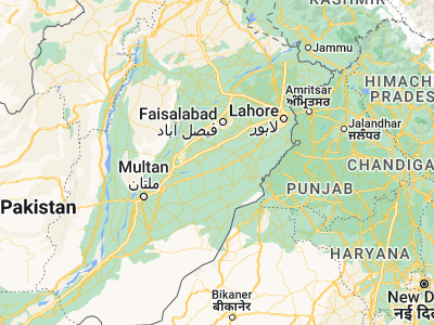 Map showing location of Chak Āzam Saffo (30.75, 73.03333)