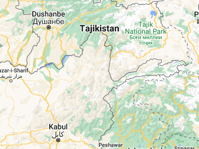 Map showing location of Chākarān (36.91047, 71.06878)