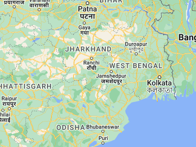 Map showing location of Chakradharpur (22.7, 85.63333)