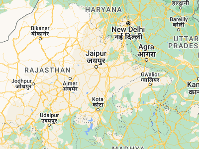 Map showing location of Chaksu (26.6051, 75.94814)