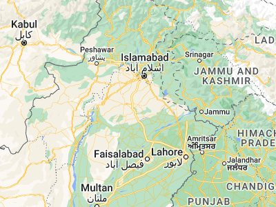 Map showing location of Chakwāl (32.93338, 72.85853)
