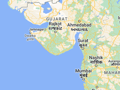 Map showing location of Chalāla (21.41667, 71.16667)