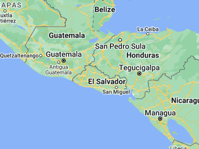 Map showing location of Chalatenango (14.03333, -88.93333)