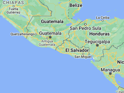 Map showing location of Chalchuapa (13.98667, -89.68111)