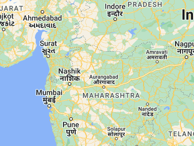 Map showing location of Chālisgaon (20.46667, 75.01667)
