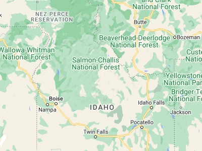 Map showing location of Challis (44.50464, -114.23173)