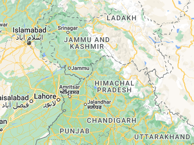 Map showing location of Chamba (32.5558, 76.12592)