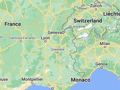 Map showing location of Chambéry (45.56667, 5.93333)