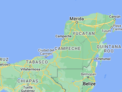 Map showing location of Champotón (19.34441, -90.72576)