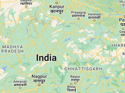 Map showing location of Chandia (23.65, 80.7)