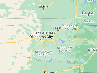 Map showing location of Chandler (35.70173, -96.88086)