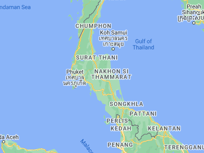 Map showing location of Chang Klang (8.37094, 99.56249)