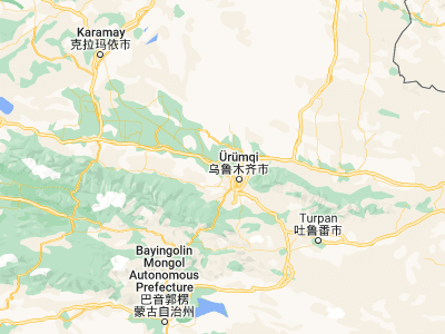 Map showing location of Changji (44.01667, 87.31667)