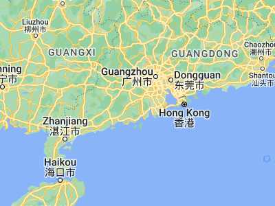 Map showing location of Changsha (22.38394, 112.68176)