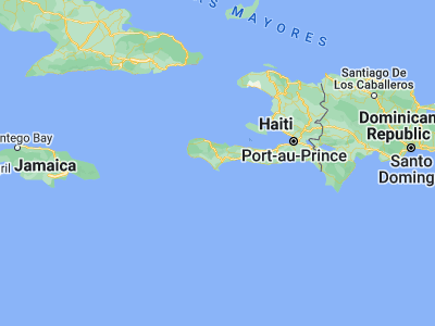 Map showing location of Chantal (18.2, -73.88333)