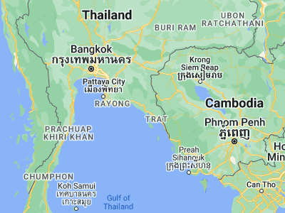 Map showing location of Chanthaburi (12.60961, 102.10447)
