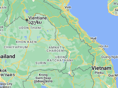 Map showing location of Chanuman (16.23356, 105.0005)