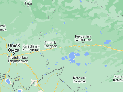 Map showing location of Chany (55.31205, 76.76468)