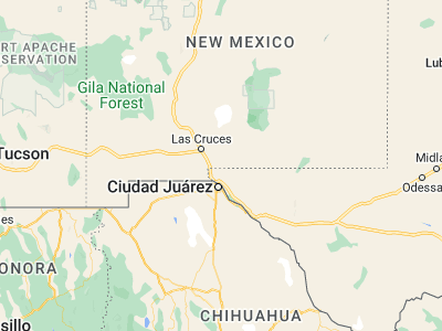 Map showing location of Chaparral (32.02376, -106.38566)