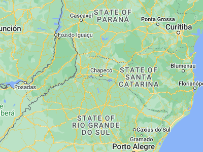 Map showing location of Chapecó (-27.09639, -52.61833)