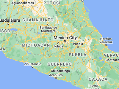Map showing location of Chapultepec (19.19944, -99.565)