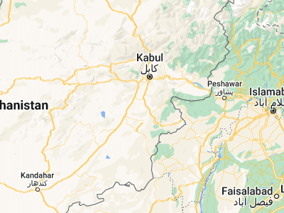 Map showing location of Charkh (33.79639, 68.93806)