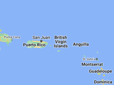 Map showing location of Charlotte Amalie (18.3419, -64.9307)