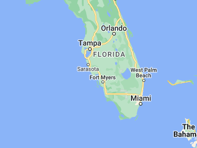 Map showing location of Charlotte Harbor (26.95839, -82.06703)