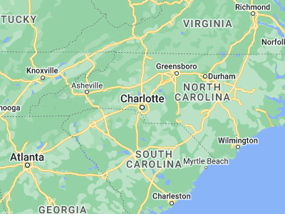 Map showing location of Charlotte (35.22709, -80.84313)