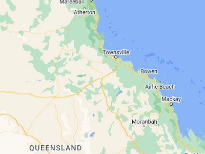 Map showing location of Charters Towers (-20.07671, 146.26354)