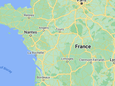 Map showing location of Châtellerault (46.8, 0.53333)