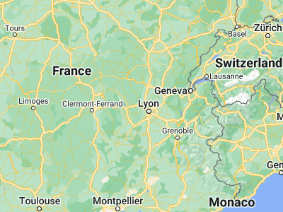 Map showing location of Châtillon (45.88333, 4.61667)