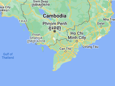 Map showing location of Châu Ðốc (10.7, 105.11667)