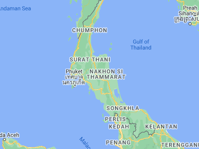 Map showing location of Chawang (8.42614, 99.50472)