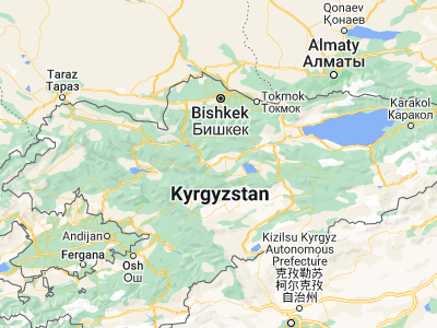 Map showing location of Chayek (41.92768, 74.51699)