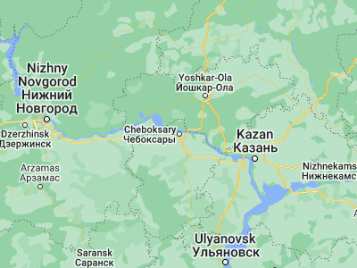 Map showing location of Cheboksary (56.13222, 47.25194)