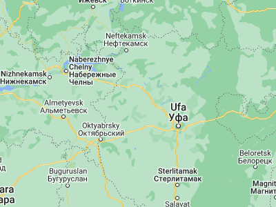 Map showing location of Chekmagush (55.13194, 54.65556)