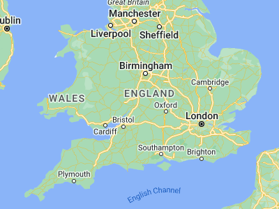 Map showing location of Cheltenham (51.9, -2.08333)
