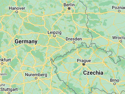 Map showing location of Chemnitz (50.83333, 12.91667)