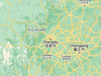 Map showing location of Chengdu (30.66667, 104.06667)