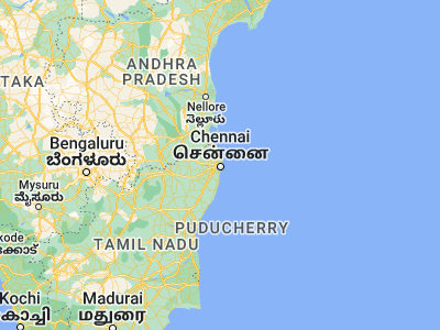 Map showing location of Chennai (13.08784, 80.27847)