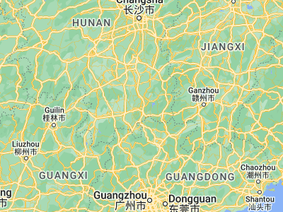 Map showing location of Chenzhou (25.8, 113.03333)