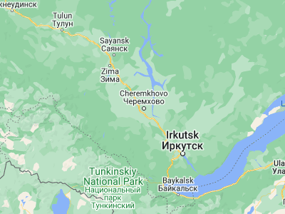 Map showing location of Cheremkhovo (53.15611, 103.0675)